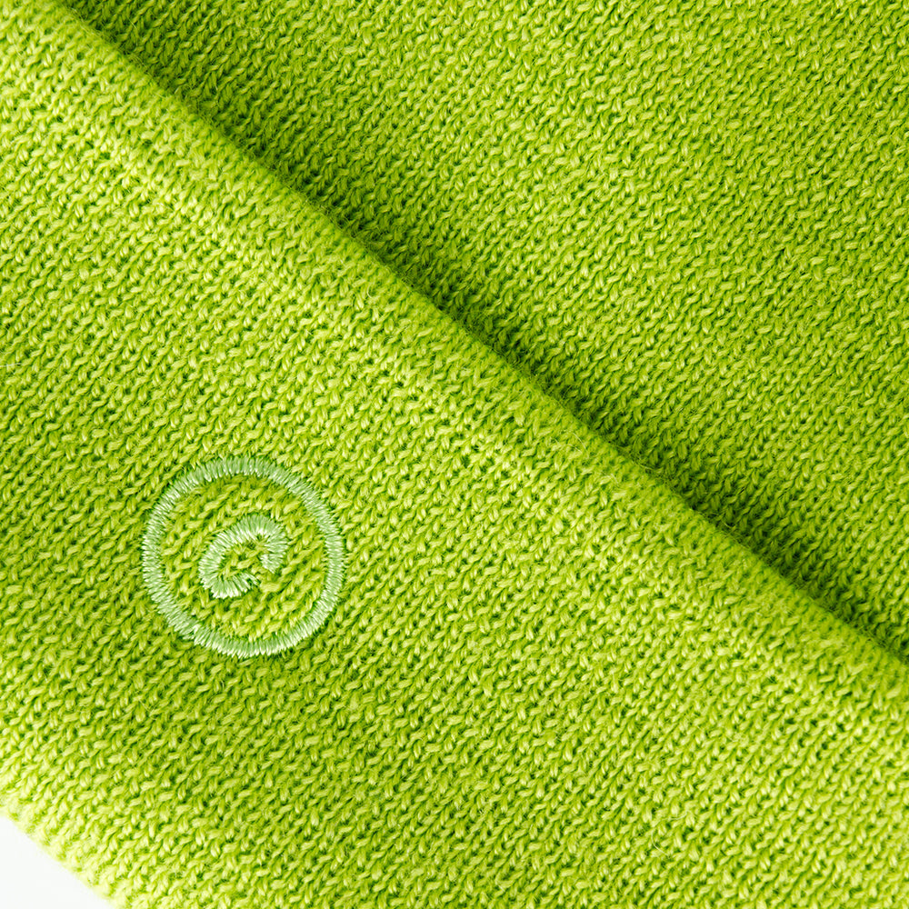 CRWBeanie - CircleC - LimeGreen