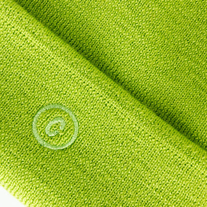 CRWBeanie - CircleC - LimeGreen